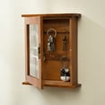 thumbnail image 4 of Key Organizer Wooden Key Cabinet Wall Box Beautiful Durable Retro Acrylic Door Key Storage Box, 4 of 7