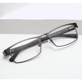 thumbnail image 2 of Rectangular Reading Glasses Metal Readers Vintage Business For Mens, 2 of 5