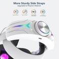 thumbnail image 3 of Head Strap Battery for Meta Quest 3S, 12000mAh Replacement Rechargeable Headstrap for Oculus Quest, RGB Head Strap, Fast Charging Adjustable Battery Pack Headset Accessories Enhanced Comfort, 3 of 7