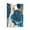Bleu et Blanc-103, variante sur Impression Artistique sur Toile Florale Bleu Marine Vintage Gris, Peinture Abstraite de Fleurs pour Décoration Murale Élégante de Salle de Bain et de Chambre, Pièce d'Art de Haute Qualité, 12X16 Pouces