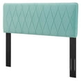 thumbnail image 1 of Headboard, King Size, Velvet, Blue, Modern Contemporary Urban Design, Bedroom Master Guest Suite, 1 of 10