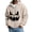 Beige, variant on Halloween Hoodies for Men Long Sleeve Loose Casual Funny Pumpkin Face Print Waffle Sweatshirt Zip Up Jacket with Pockets