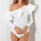 thumbnail image 4 of Body de manga larga body con volantes suave transpirable agradable a la piel para citas para dama ANGGREK Otros, 4 of 6