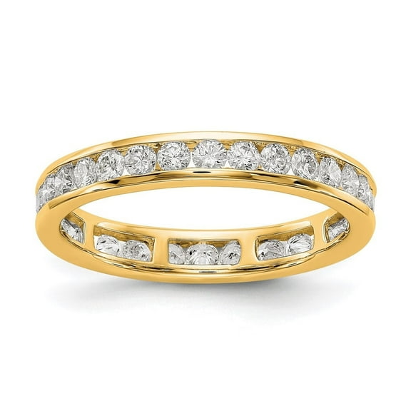 Auriga Fine Jewelry 14K Yellow Gold Lab Grown Diamond 1ct Channel Set Eternity Band for Women Size 6