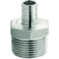 Boshart & Plumbeeze PE-PS-MA0507 0.5 x 0.75 in. Stainless Steel PEX MPT Adapter
