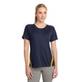 thumbnail image 1 of Camiseta SPORT-TEK Colorblock PosiCharge Competitor para mujer L Azul marino/Oro deporte-tek LST351, 1 of 1