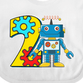 thumbnail image 4 of Inktastic 2nd Birthday Robot Boys or Girls Baby Bib, 4 of 4