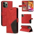thumbnail image 1 of Étui pour iPhone 13 Pro Max Portefeuille en Cuir Livre à Rabat Folio Support Vue Couverture - Rouge, 1 of 5