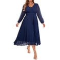 thumbnail image 4 of Vestido Pinup Fashion Wedding Guest 2025, talla grande, gasa, 4 of 5