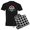 With Checker Pant, variant on - Alpine Valley Ski Area Chesterland Ohio Pajamas - Men's Dark Loose Fit Cotton Pajama Set
