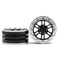 thumbnail image 2 of 4-Pack Aluminum Alloy Beadlock Wheel Rims, 1.9 Inch, 40mm Inner Diameter, 25mm Width, 12.5mm Hexagon, Black, Replacement for 1/10 Axial SCX10 90026 90046, TRAX4, D90, Wraith 90048 RC Cars (Minimum, 2 of 6
