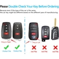 thumbnail image 2 of Key Fob Cover Compatible with Toyota RAV4 Camry 4Runner Highlander Corolla Prius Avalon C-HR GT86 2019-2025 Keychain Case Holder Protector,Red, 2 of 5