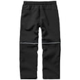 thumbnail image 3 of POENTAB Kids Boys Hiking Snow Ski Pants Fleece Lined Softshell Waterproof Warm Insulated Trousers with Zipper Pockets Black Size 4-5, 3 of 7