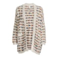thumbnail image 3 of Dreamers by Debut Women's Open Front Rainbow Cardigan Sweater, Midweight, 3 of 5