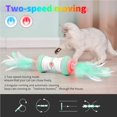 thumbnail image 3 of ruzhgo Pet Interactive Cat Toys Auto Rotating Cat Ball Toy USB Charging Cat Ball Toy with Spinning Multiple Color LED Light 2 Speed Modes Green, 3 of 5