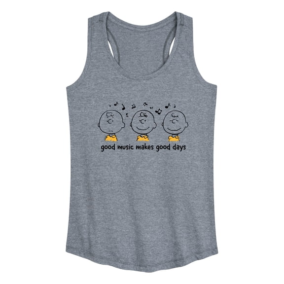 Peanuts - Good Music Good Days - Women's Racerback Tank Top