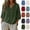 13# Army Green, variant on Cotton Linen Shirts for Women Trendy Retro Embroidered 3/4 Sleeve Boho Blouse Dressy Casual Bohemian Tops Loose Tunics Blue 3XL