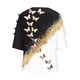 thumbnail image 5 of Sexy mujer Casual impreso media manga Halter collar Clod hombro pulóver blusa camiseta Tops Fridja bn1688, 5 of 5