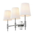 thumbnail image 2 of SAFAVIEH Darya 3-Light LED Orb Metal Wall Sconce with White Shade, 2 of 5