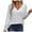 White, variant on WREESH Womens Fashion Tunic Top V Neck Solid Color Pullover Regular Fit Long Sleeve Tops Casual Ladies Button Tops Blouse Wine