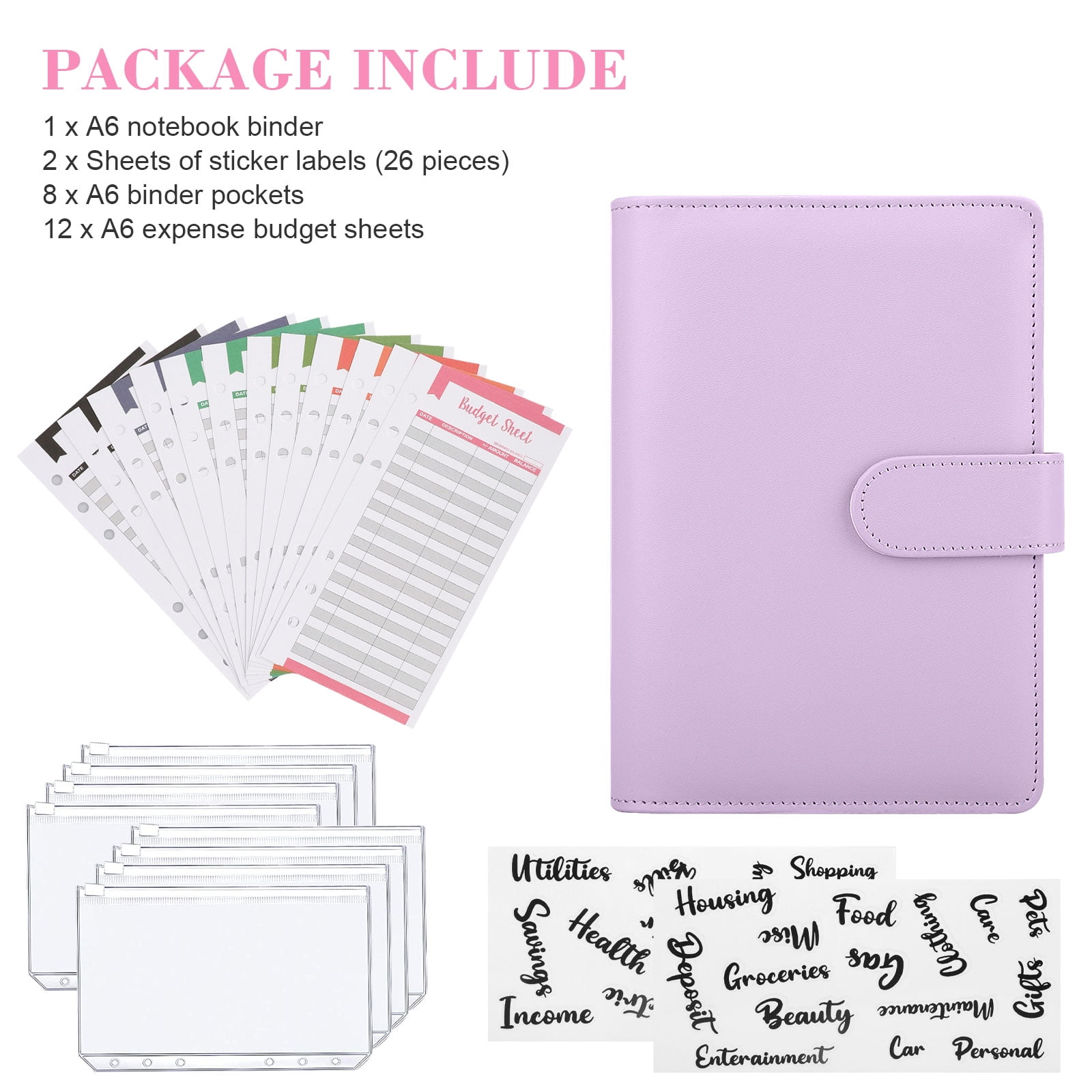 Source Wholesale Budget Planner Binder A5 A6 A7 Pu Leather 6 Ring Budget  Binder Leather Wallet A6 A7 Planner A7 Binder on m.