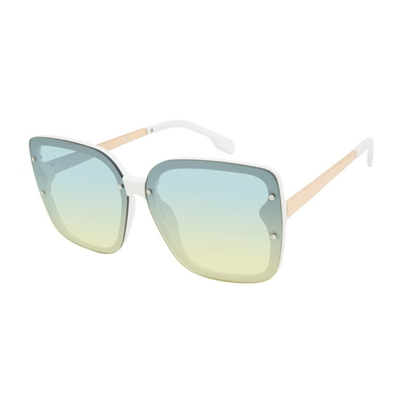 Nanette Lepore Women's NN387 Flush Lens UV400 Protective Square Fashion Sunglasses, 66mm