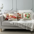 thumbnail image 4 of Set of 4 Outdoor Waterproof Decorative Throw Pillow Covers 18x18 Inch Linen Pillow Covers Square Cushion Case Garden Pillowcase Pillows Shell for Patio Furniture Couch Tent (Strawberry Farm), 4 of 6