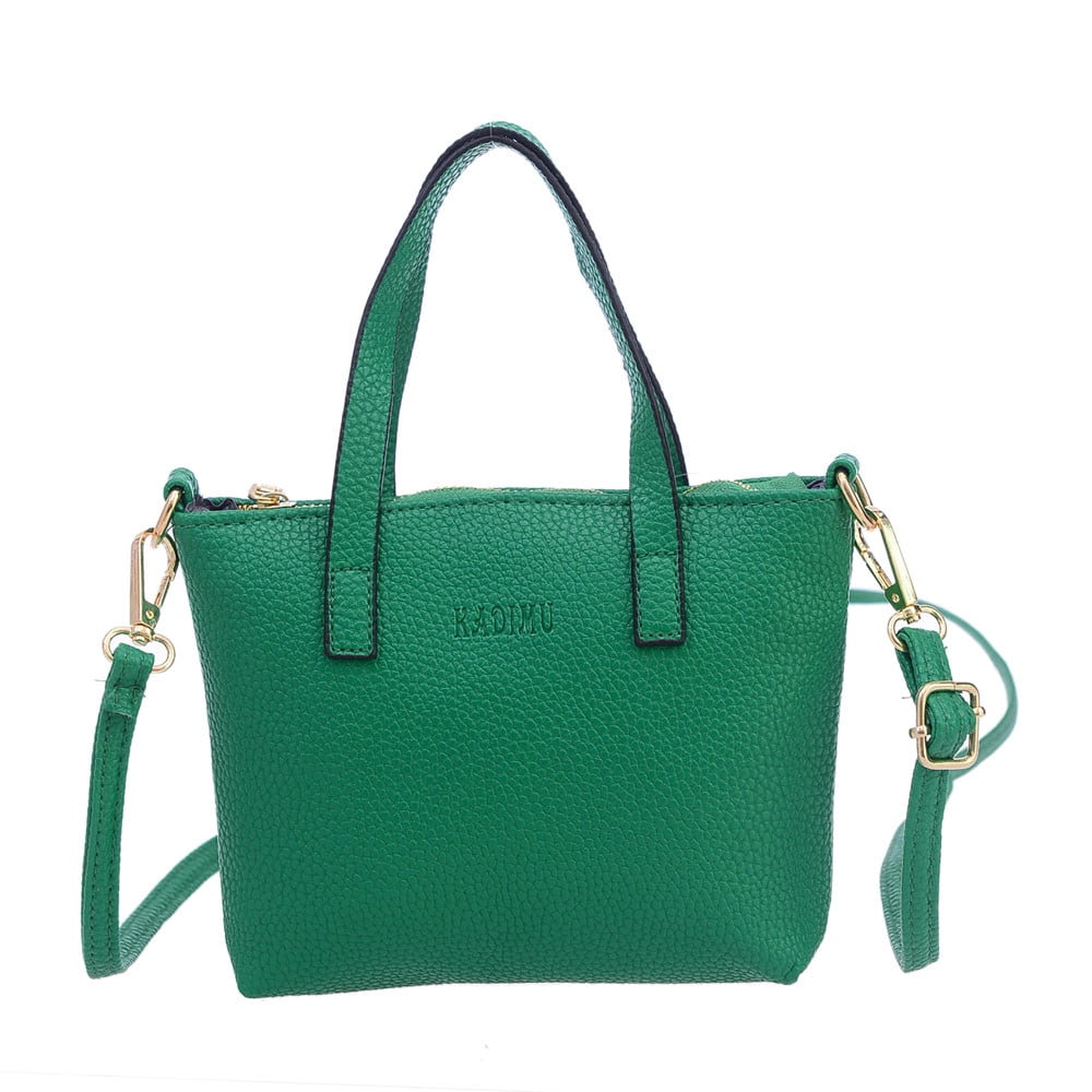 Ladys Handbags Green Leaves Man Fashion Bag Womans Fashion Bags Pu Leather Top Handle Satchel Tote Zipper Bag 