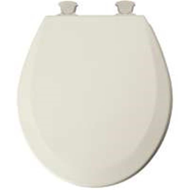 Bathroom Toilet Seat Standard Round Closed Front Compression Molded Wood Biscuit 
