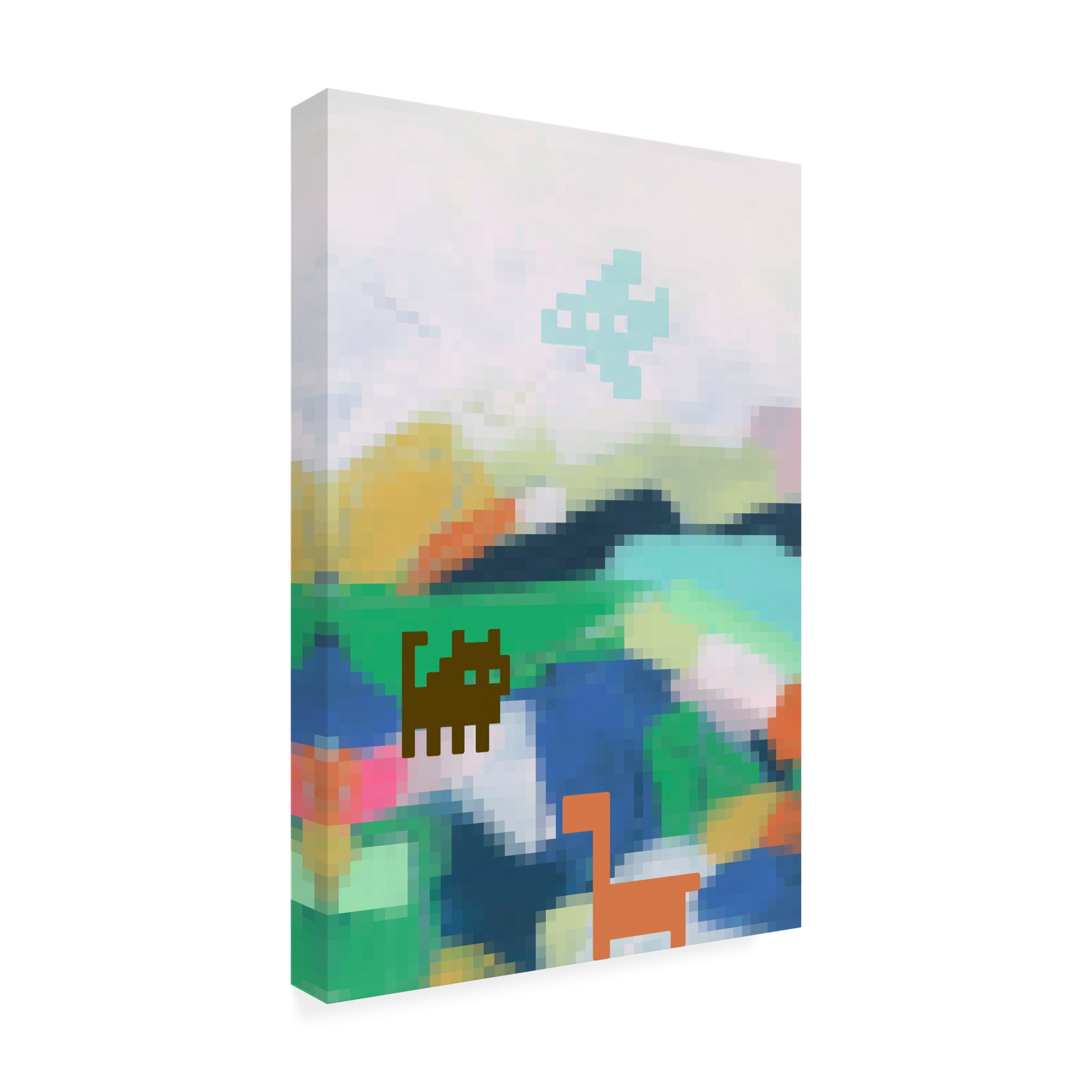 Trademark Fine Art June Erica Vess  Pixel Land I Canvas Wall Art