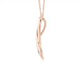 thumbnail image 2 of ANGARA Natural Gypsy-Set Diamond Ribbon Pendant in 14K Rose Gold for Women (Size-2.45mm| Color-K| Clarity-I3) | April Birthstone, Anniversary, Jewelry Gift for Women | Natural Diamond Necklace, 2 of 7