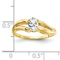 thumbnail image 2 of Primal Gold 14 Karat Yellow Gold 6x4mm Oval Cubic Zirconia Ring, 2 of 4