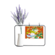 thumbnail image 1 of Pintura colorida cultura hoja Tarjeta de jarrón de lavanda artificial, 1 of 3