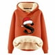 thumbnail image 1 of WILLBEST Sudadera con Capucha para Mujer, con Estampado de Letras Navideñas, de Lana Gruesa, Cálida para El Invierno X-Grande, 1 of 4