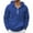 Blue, variant on Men's Quarter Zip Long Sleeve Hoodie Solid Color Pullover Basic Fashion Tops Fall Clothes Outfits Casual Winter Clothing 2025
