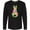 AB-Black, variant on Easter Bunny Shape with Watercolor Flowers Long Sleeve T-Shirt