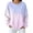 Light Purple, variant on Women's Pastel Gradient Sweatshirt, Crew Neck Long Sleeve Ombre Relaxed Pullover Top for Casual Everyday Wear
