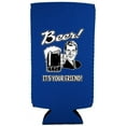thumbnail image 2 of Beer! It's Your Friend! Slim Can Coolie (Royal Blue), 2 of 2