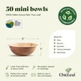thumbnail image 2 of Chic Leaf Palm Leaf Bowls - Mini Disposable Bamboo Bowls for Parties, Event Appetizers - Biodegradable & Compostable Party Supplies (3'' Round - 50 Pack) - Bamboo Bowl, 2 of 8