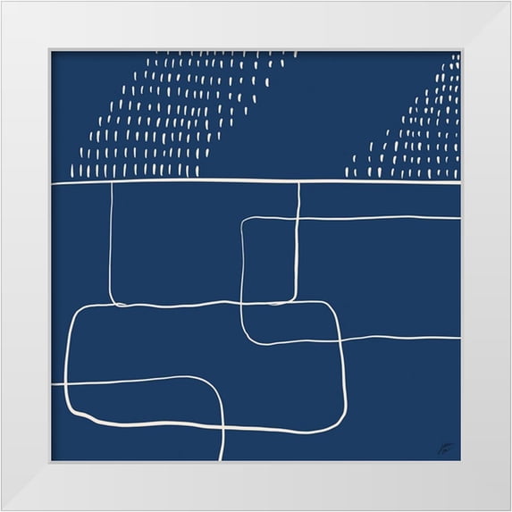 Lee, Judson 20x20 White Modern Wood Framed Museum Art Print Titled - Dash and Boxes I