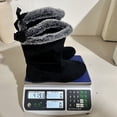 thumbnail image 5 of WAVSUF Women's Suede Snow Boots Round Toe Wide Width Fleece Warm Winter Soft Sole Flat Boots Black 6, 5 of 9