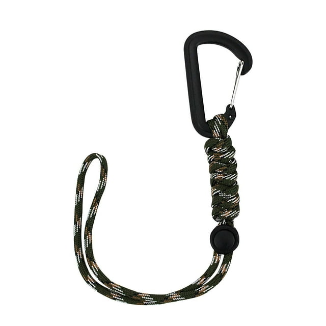 Outdoor Hook Chain Keychain, Anti-Loss Rope Mountaineering, Durable Stainless Steel, Emergency Umbrella Cord, Travel Gear, Compact Design, for Hiking Camping, Secure Attachment, Akmoler