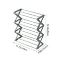thumbnail image 3 of Miogawg Shoe Rack, Portable Folding Shoe Storage Rack, Without Installation Small Shoe Rack Perfect For Corridors, Bedrooms And Small Spaces (4 Tier), 3 of 6