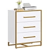 Dextrus 3 Drawer File Cabinet, Dressers & Chests for Bedroom, Large Lateral Filing Cabinet for Home Office, White