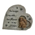 thumbnail image 2 of Pierre Commémorative pour Chien en Forme de Cœur pour Jardin Extérieur Pierre Tombale Chiot, 2 of 8