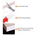 thumbnail image 5 of Uxcell 20mm x 3000mm Flexible TPE Self Adhesive U-Shape Veneer Edging Edge Banding White, 5 of 6