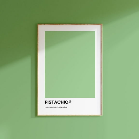Pistachio Green Pantone, Green Pantone Print Poster, Green Pantone Wall Art, Pantone Colors, Pantone Print, Color Swatch Wall Art, Modern Wall Decor, 8x12 UNFRAMED