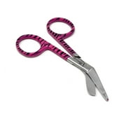 Pink & Black Zebra Pattern Handle Color Lister Bandage Scissors 3.5" (8.9cm), Stainless Steel