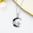 thumbnail image 5 of Dorunmo Mama Bear with 2 Cub Necklace 925 Sterling Silver Black Crescent Moon Pendant Mom Necklace from Daughter Son Mother's Day Jewelry Gifts for Women, 5 of 6