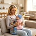 thumbnail image 3 of Baby Carrier Newborn to Toddler - Newborn Carrier, 3 Ergonomic Positions (Front in/Front Out/Back), “M”-Position Baby Carriers with Adjustable Seat (7-35 lbs), 3 of 5